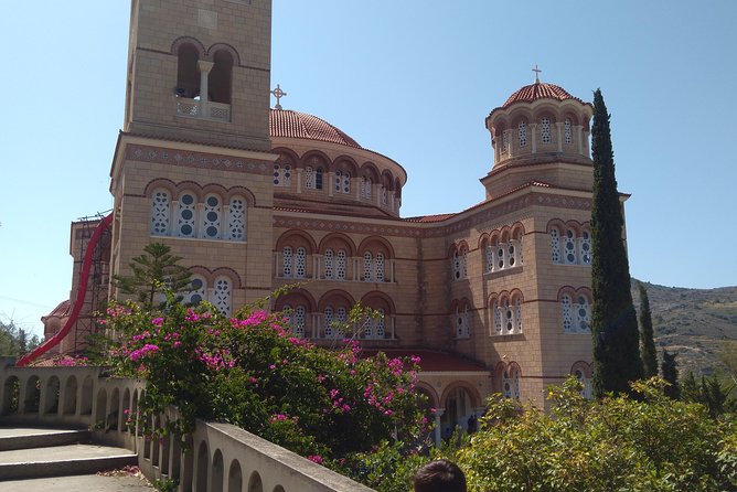 Aegina Island St Nektarios & Temple of Athina Aphaia Private Tour - The Aegina waterfront and the island’s wider picture