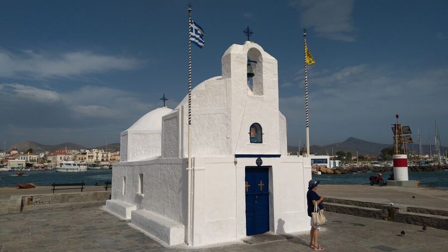 Aegina Island & Temple of Athina Aphaia Private Day Tour - The Temple of Aphaia above the pine trees