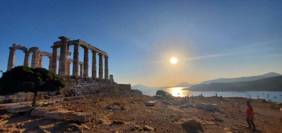 Athens: Sounio Poseidon Temple Athens Riviera Trip, Swimming - Dinner in a local tavern