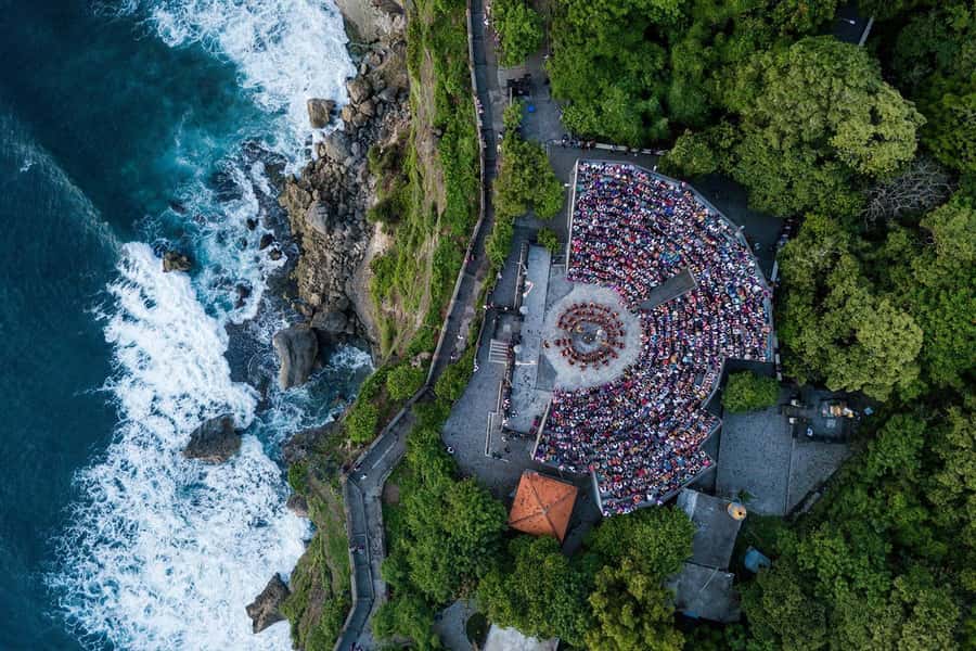 Bali: Kecak Fire Dance Entry Ticket and Uluwatu Temple - The temple grounds, cliffs, and monkeys