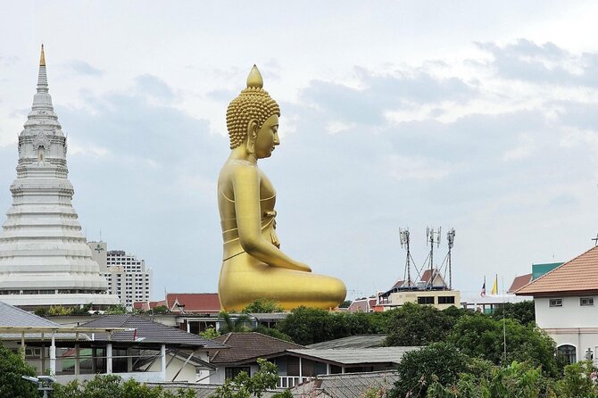 Bangkok City Tour with Guided Temple Visits and Shared Transfers - Maha Pruettharam and the smaller reclining Buddha