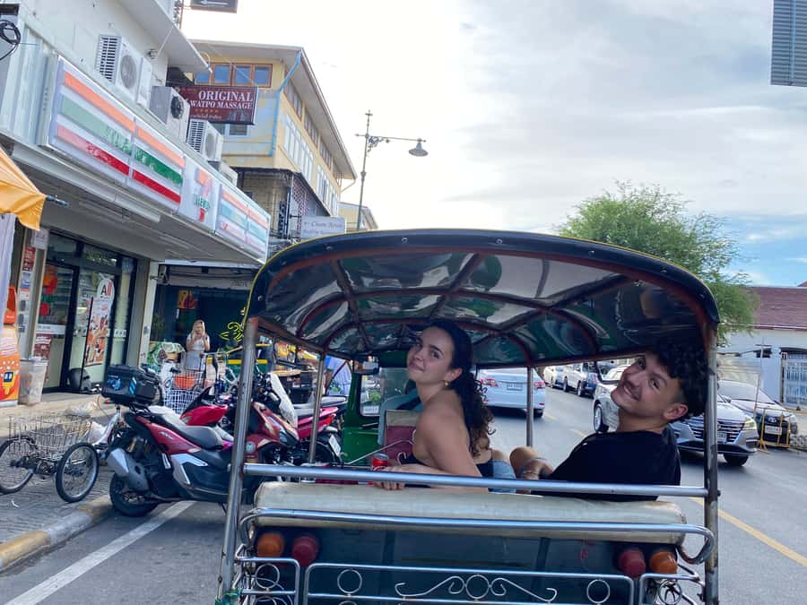 Bangkok: explore Wat Pho + tuk tuk sightseeing - The Grand Palace from the road