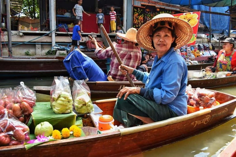 Bangkok: Famous Markets and Dragon Temple Guided Day Tour - Maeklong Railway Market and the train through the stalls