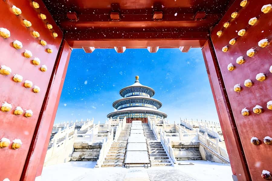 Beijing: Entry to Temple of Heaven Park - The Hall of Prayer for Good Harvests