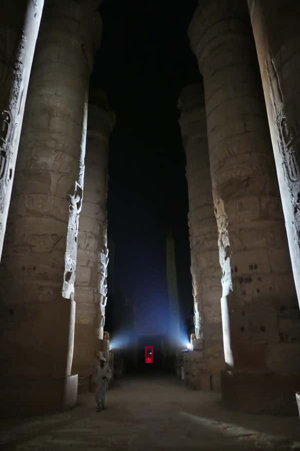 Book online Sound and Light Show at Karnk Temple in Luxor - Entering Karnak after sunset