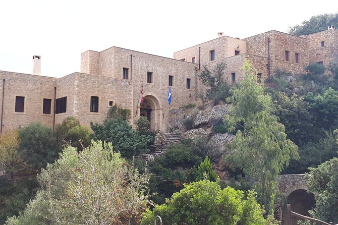 Chania Private Tour: Monastery, Scenic Gorge & Mountain Views - A family taverna above the coast