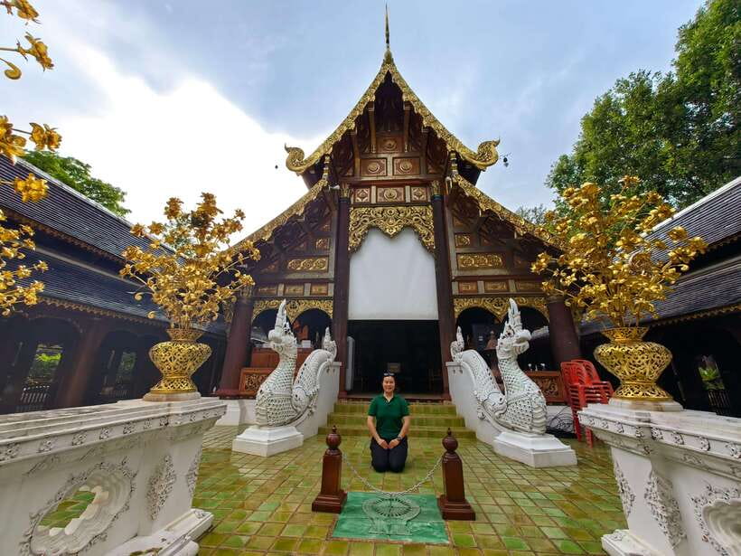Chiang Mai:Hidden Gems: From Ancient Ruins to Serene Temples - Wat Aranyawas at 10:45 AM: a rare building above the countryside