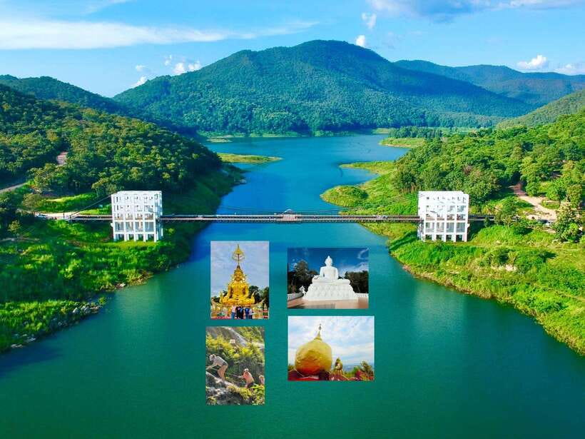 Chiang Mai: Sticky Waterfall scenic loop unseen lake &temple - Wat Phra That Doi Saket and its mountain views