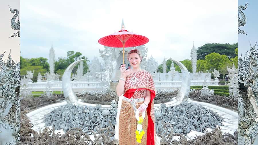Chiang Rai:Photos of traditional Thai costumes,White Temple - Key points to know before booking