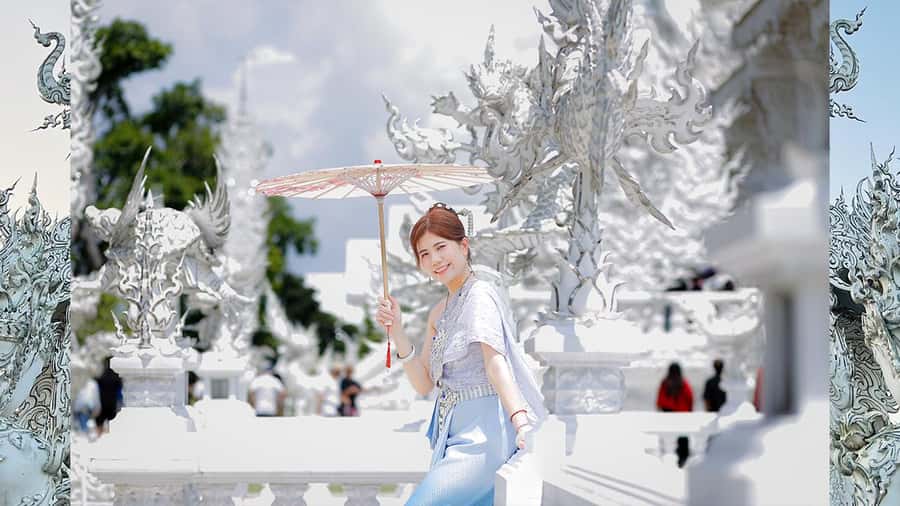 Chiang Rai:Photos of traditional Thai costumes,White Temple - Should you book the White Temple photoshoot?