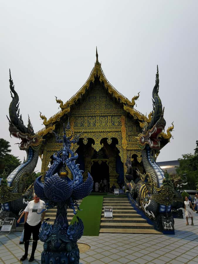 Chiang Rai White, Blue, Red 3 Temples Tour - Wat Rong Suea Ten, the Blue Temple