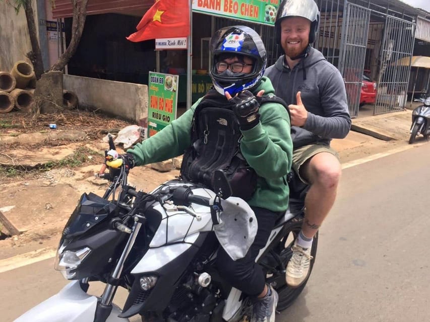 Dalat Group Easy Rider - Elephant Fall-Pagoda-Weasel Coffee… - Linh Ẩn Pagoda and the tall Buddha statue