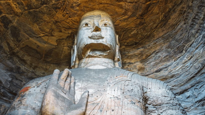 Datong: Transfer or Tour to Yungang Grottoes&Hanging Temple - At Yungang Grottoes, art cut directly into stone