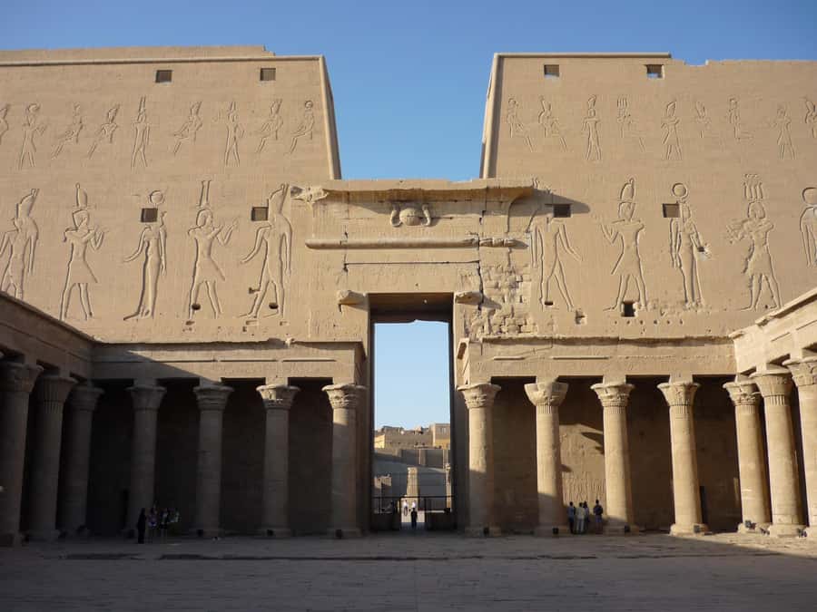 Day Tour visit Edfu Kom Ombo temples from Luxor - Entering Edfu Temple for a two-hour visit