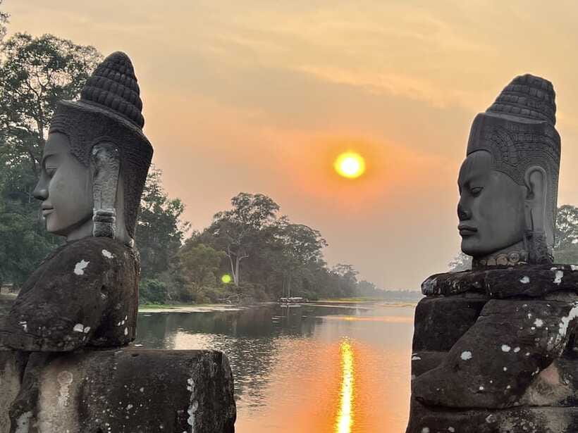 Explore Angkor Wat by Bike and Sunset - Phnom Bakheng sunset, with a tired finish