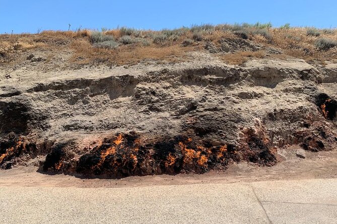 Fire Temple and Fire Mountain Tour - Yanar Dag: a natural flame on the hillside