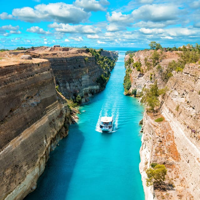 From Athens: Private Anc. Corinth, Temple of Hera, Blue Lake - The Isthmus Canal makes a strong opening stop