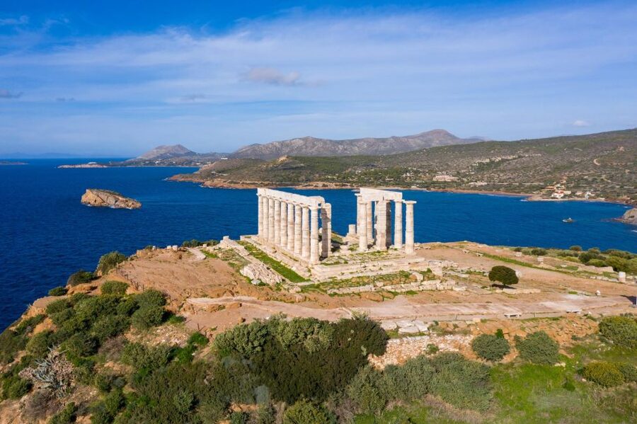 From Athens: Temple of Poseidon & Cape Sounio Half-Day Tour - Lake Vouliagmeni brings a different kind of scenery