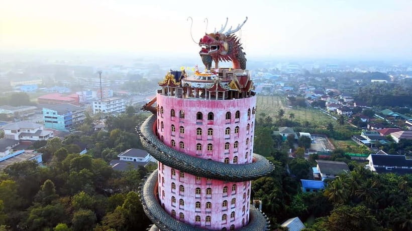From Bangkok: Don Wai Market, Wat Samphran & Lotus Café Tour - Wat Don Wai adds a quieter temple visit