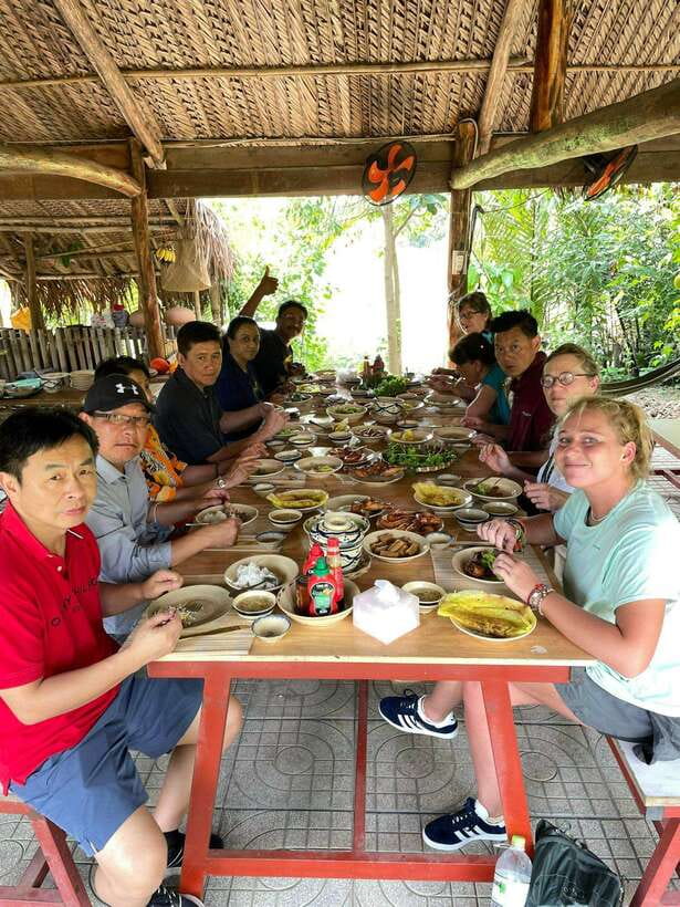 From HCMC: Mekong Delta and Vinh Trang Pagoda 1 day - Cycling around the village