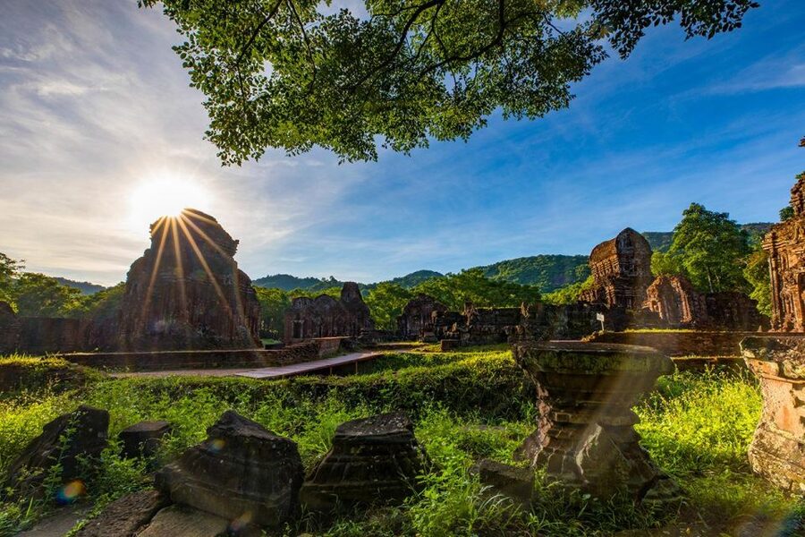 From Hoi An: Day Tour of My Son Temples and Marble Mountain - My Son Sanctuary: red brick in a green valley
