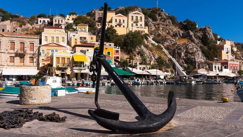 From Rhodes: Symi Island and Panormitis Monastery Day Trip - Lunch, shops, and the small beach
