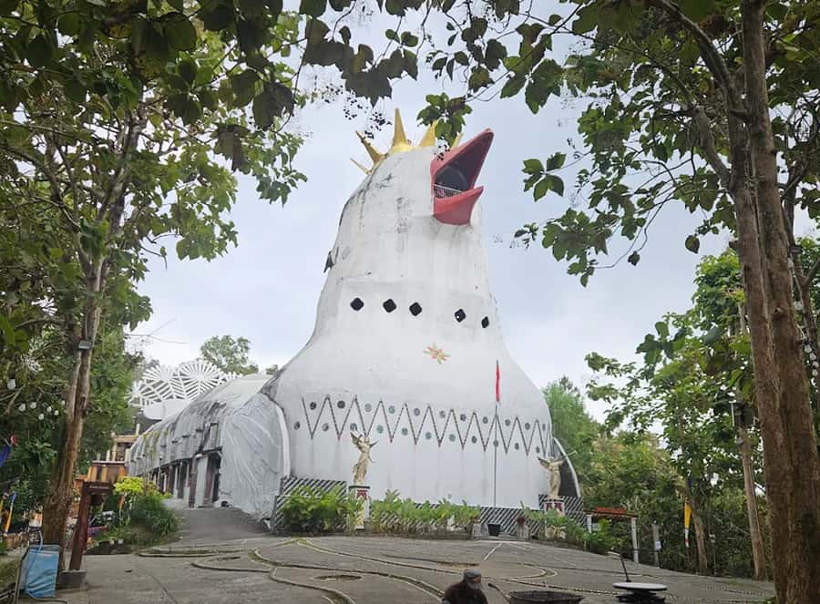 From Yogyakarta: Borobudur, Chicken Church & Mendut Temple - Chicken Church and the hill at Bukit Rhema