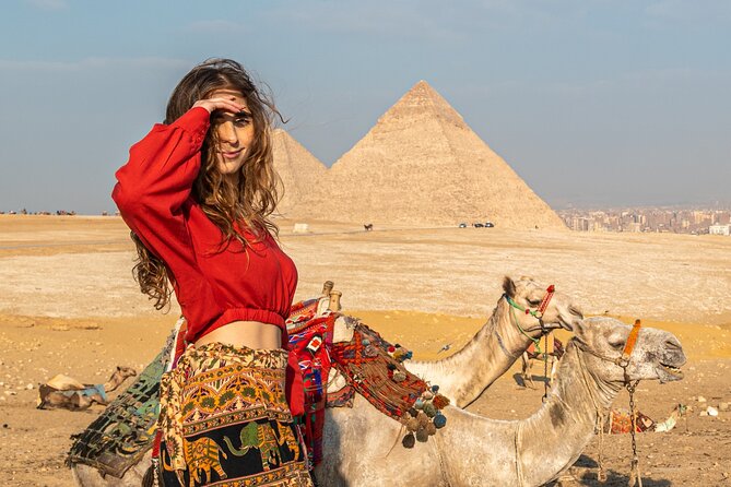 Giza Pyramids and Sphinx with Camel ride & Mummification Temple - Khafre’s Pyramid and the surviving cap