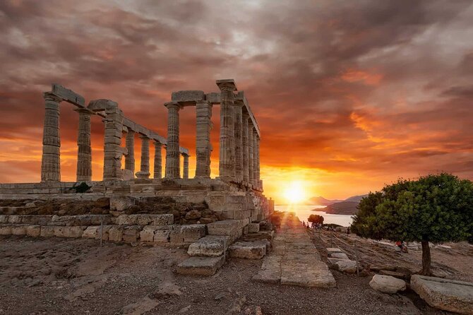 Half day Cape Sounion Sunset Views at the Poseidon Temple Tesla - Reaching Cape Sounion at sunset