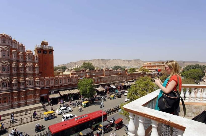 Jaipur: Explore City Sights, Amber Fort & Monkey Temple - Hawa Mahal and the view from above