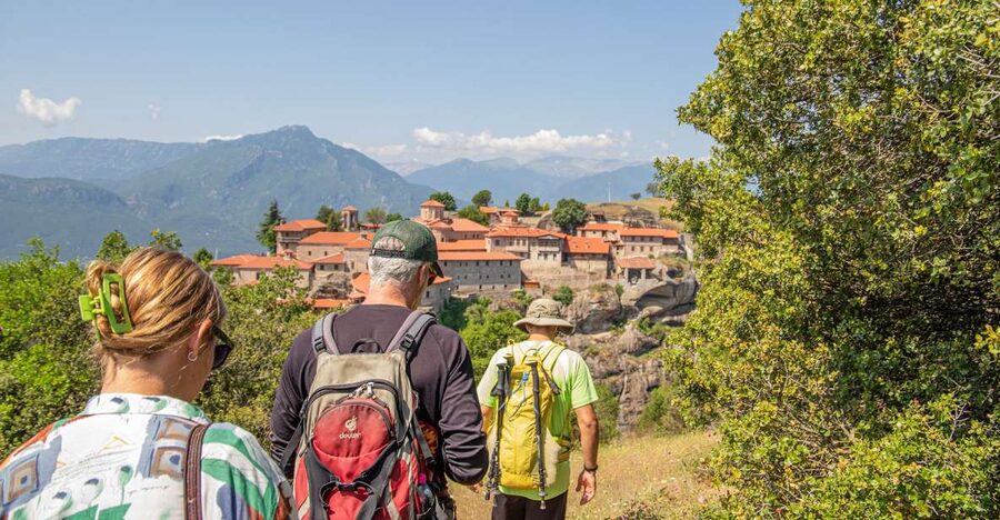 Kalabaka: Meteora Small-Group Hiking Tour w/ Monastery Visit - Kastraki Square and the Dupiani Hermitage