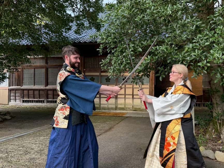Kanazawa: Samurai Swordsmanship Lesson at a rented temple - Changing into a samurai kimono takes about 10 minutes