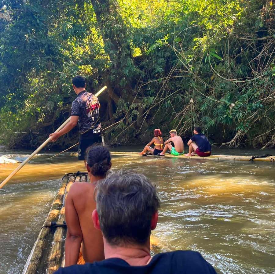 Khao Sok: Private Bamboo Rafting & Jungle Cave Temple Tour - A cave temple with playful monkeys