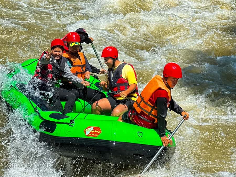 KhaoLak:ATV, ZipLine, & Rafting Adventure Monkey Cave Temple - Song Phraek River rafting: the day’s main event