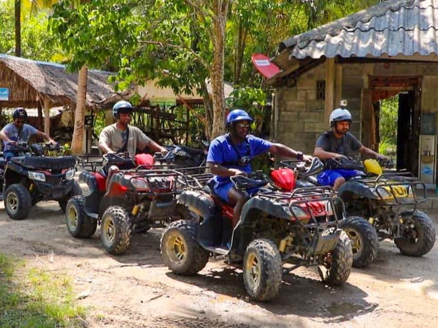 KhaoLak:ATV, ZipLine, & Rafting Adventure Monkey Cave Temple - Thai lunch beside the river