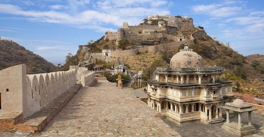 Kumbhalgarh Fort and Jain Temple from Jodhpur To Udaipur - Ranakpur Jain Temple: marble, pillars, and monkeys