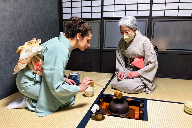 KYOTO Tea Ceremony with kimono near by Imamiya Jinjya Shrine - Making Your Own Cup of Matcha