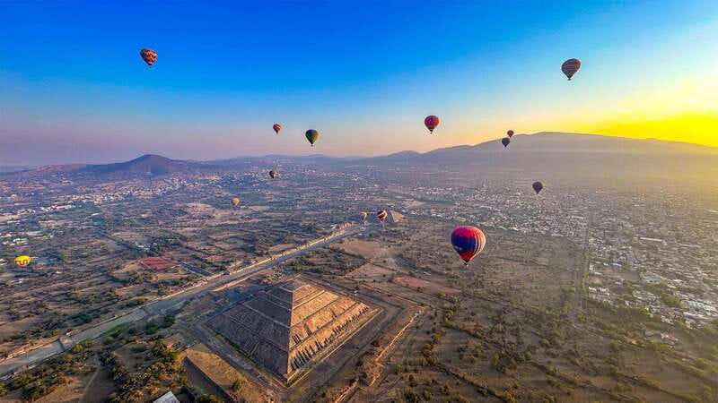 Mexico City: Balloon Flight, Teotihuacan & Guadalupe Shrine - A balloon flight above Teotihuacan