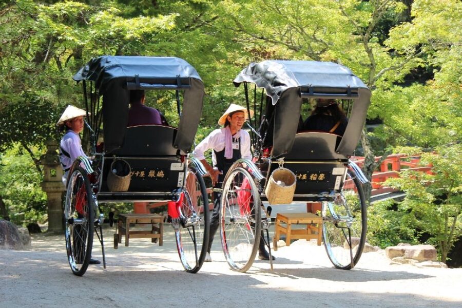 Miyajima: Private Rickshaw Tour to Itsukushima Shrine - Starting outside the Miyajima Ferry Terminal
