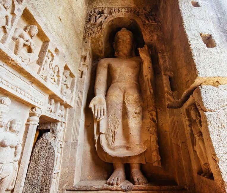 Mumbai: Buddhist Kanheri Caves with Golden Pagoda Temple - Why this pairing works so well