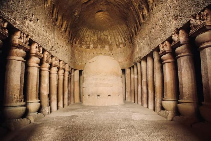 Mumbai: Buddhist Kanheri Caves with Golden Pagoda Temple - Starting early from Mumbai
