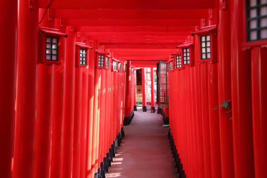 Naha: Guided E-Bike Tour of the 12 Zodiac Temples - Shuri Kannon Temple and the first view of the district