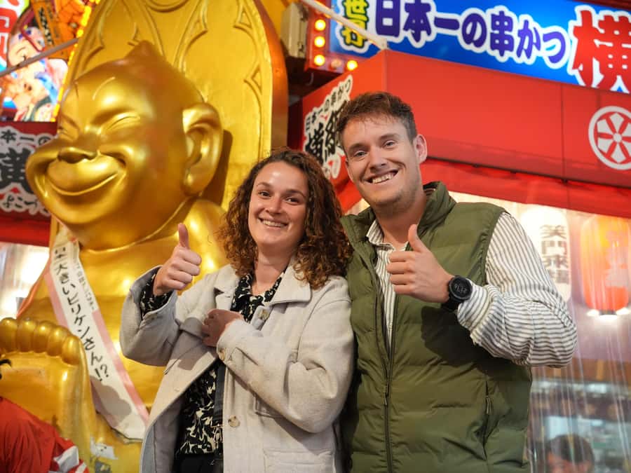 Osaka Morning Tour: Shitennoji Temple, Shinsekai &Doutonbori - Takoyaki, okonomiyaki, and kushikatsu