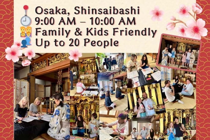 Osaka: Temple Tour and Traditional Calligraphy Lesson - Key points to know before you book