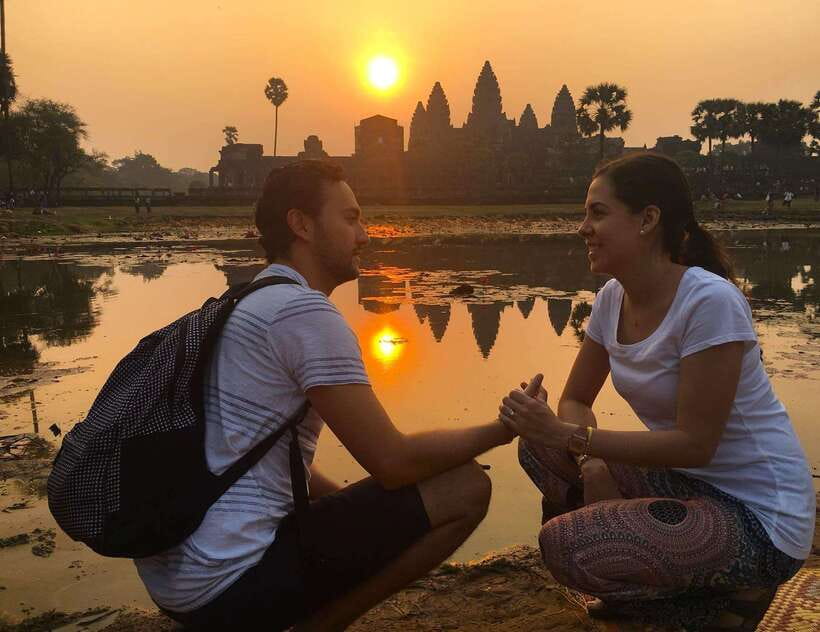 Private Angkor Wat Sunrise Tours And Sunset Floating Village - Bayon Temple and the faces of Angkor Thom