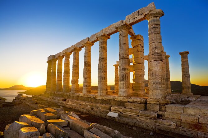 Private Sunset tour to Cape Sounion/Temple of Poseidon - Lake Vouliagmeni: a five-minute coastal pause