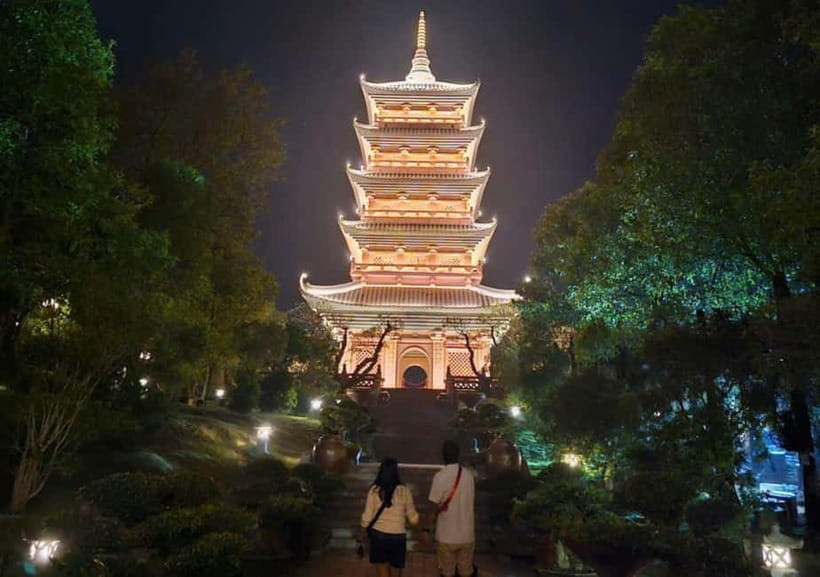 Sacred Nights at Bai Dinh Pagoda: A Spiritual Escape - Tea, cake, and the herbal foot soak