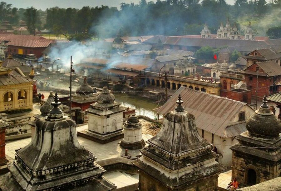 Sacred Pashupatinath: Aarati,Cremation Rites & Boudha Stupa - Pashupatinath, the Bagmati River, and cremation rites