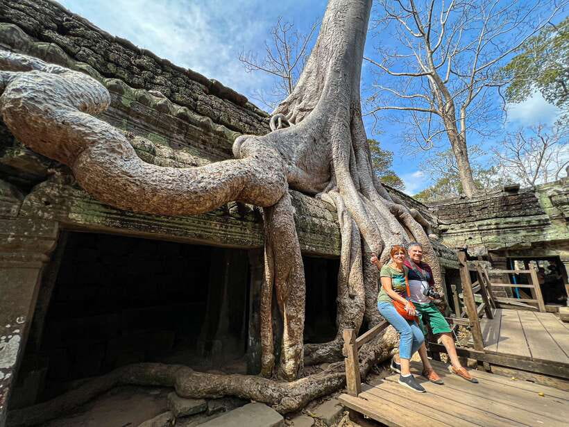 Siem Reap: Angkor Wat Sunrise and Market Tour by Jeep - Ta Prohm shows nature taking back the ruins