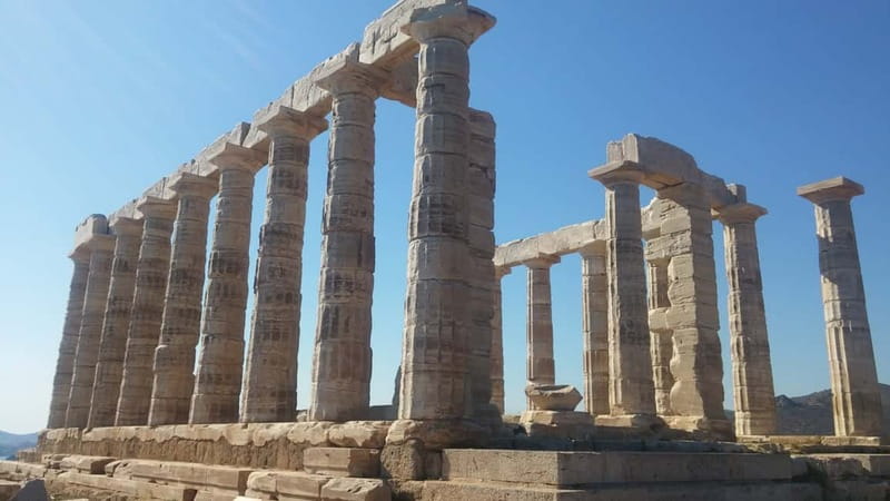 Sounion tour with Official Guide &ticket for Poseidon Temple - The Athens Riviera drive from 3pm